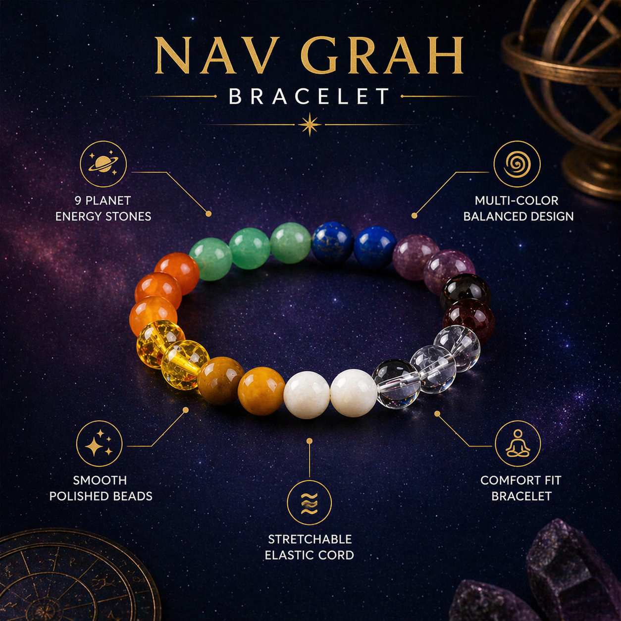 Nav Grah Bracelet for Planet Balance & Protection