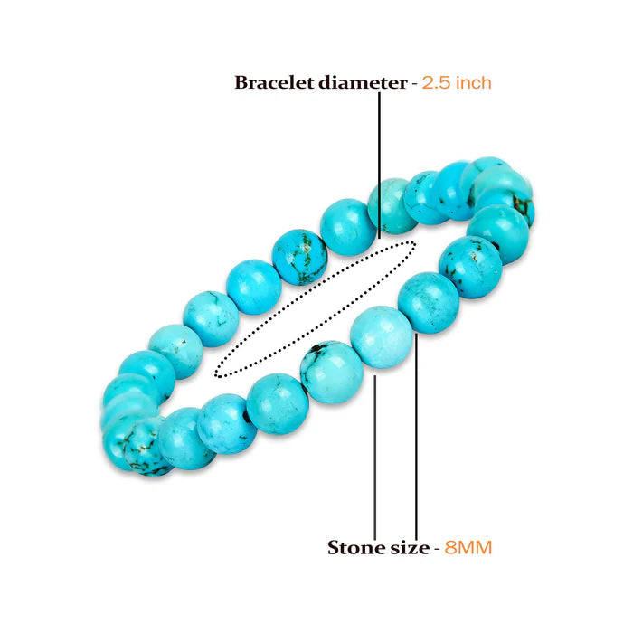 Turquiose (Frioza) Bracelet - 8 MM || Gem Bhagya