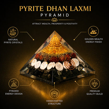 Pyrite Dhan Laxmi Pyramid for Wealth & Prosperity