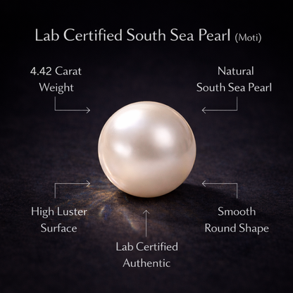 Lab Certified Natural South Sea Pearl (Moti) 4.42 CARAT for Peace & Emotional Balance