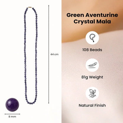 Natural Amethyst Mala || 8 MM || Gem Bhagya