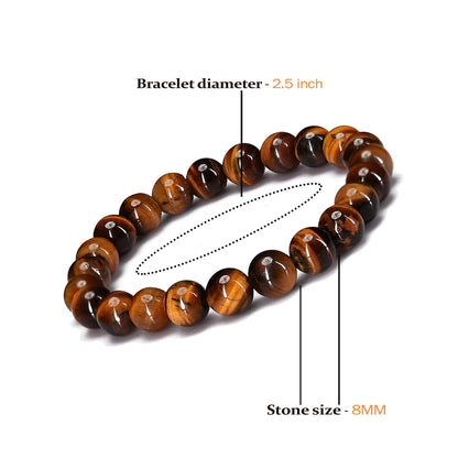 Tiger Eye Bracelet (  8 MM) For Men & Women || Gem Bhagya