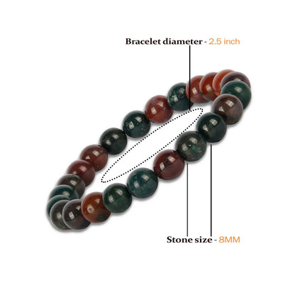 Natural Bloodstone Bracelet ( 8 mm ) || Gem Bhagya