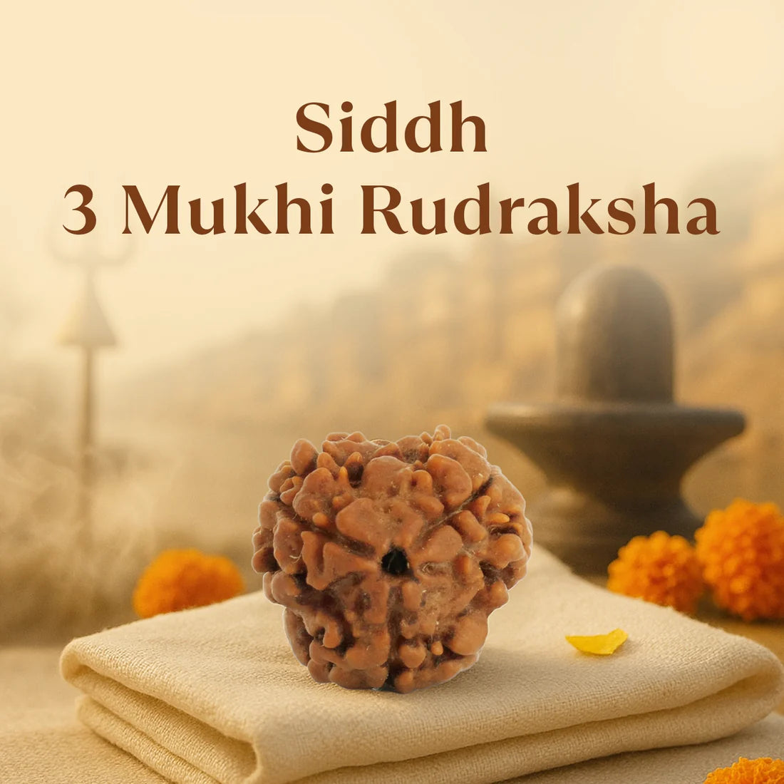 NATURAL 3 MUKHI RUDRAKSHA