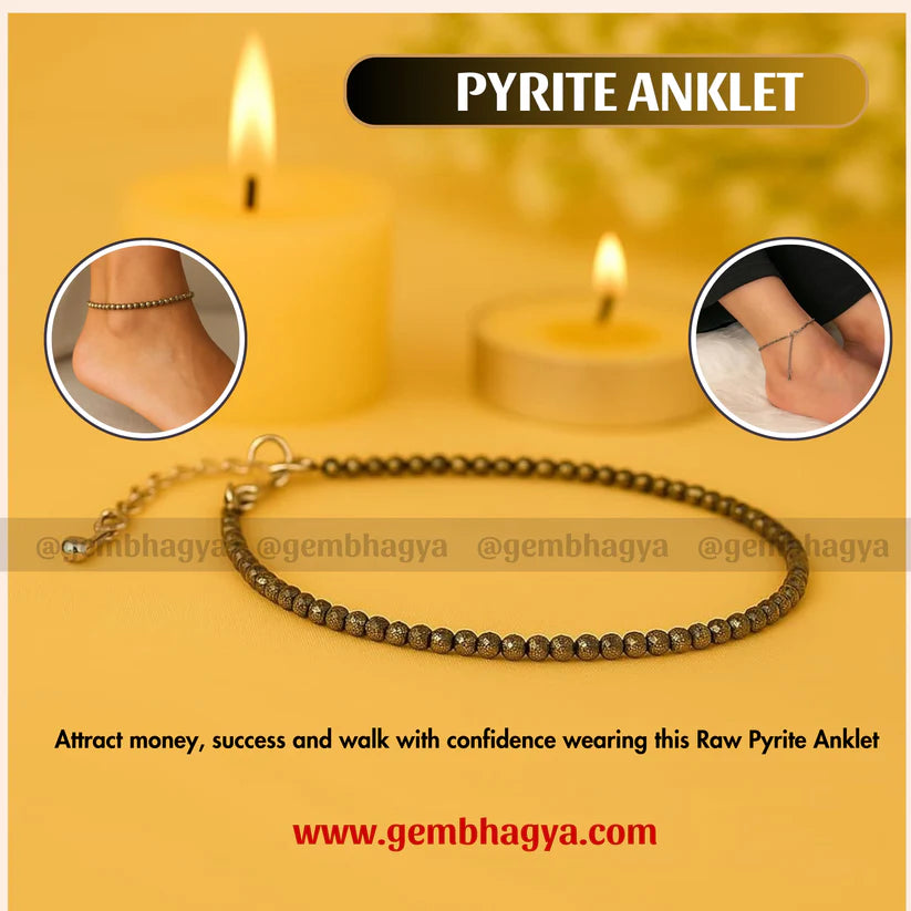 Natural Pyrite Anklet For Money