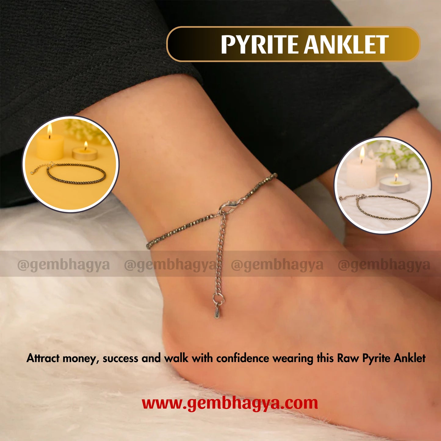 Pyrite Anklet For Women/Ladies