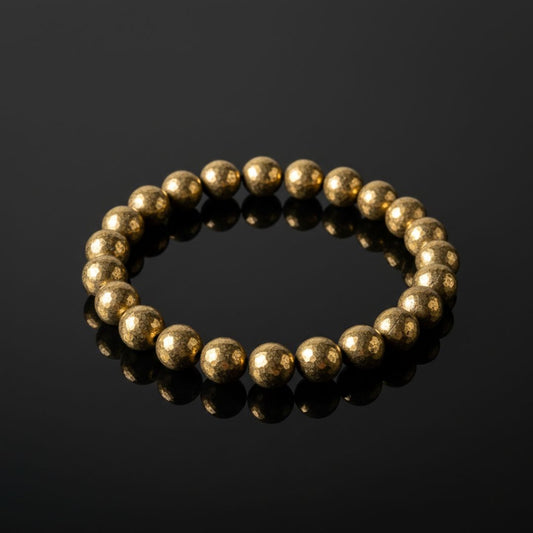 Natural Pyrite Bracelet 8mm for Wealth & Prosperity
