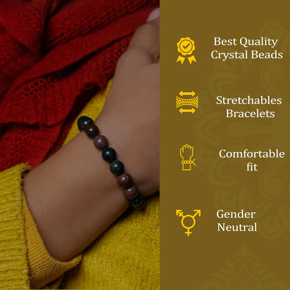 Natural Bloodstone Bracelet ( 8 mm ) || Gem Bhagya