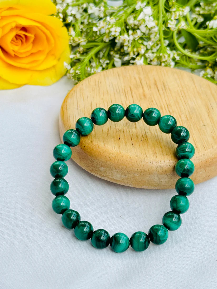 Natural Malachite Bracelet (8mm) || Gem Bhagya