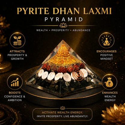Pyrite Dhan Laxmi Pyramid for Wealth & Prosperity