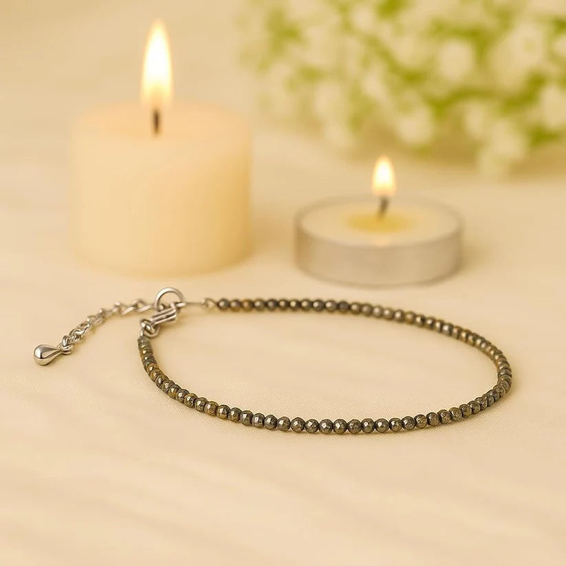 Natural Pyrite Anklet For Money