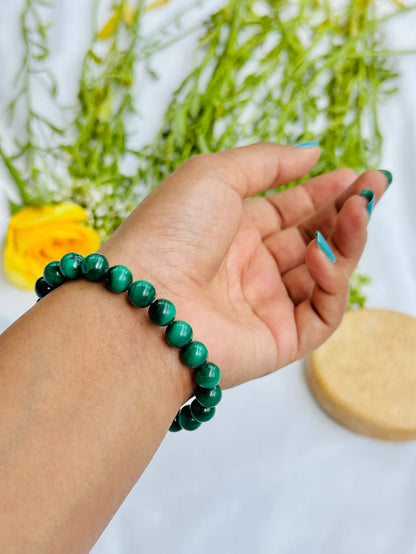 Natural Malachite Bracelet (8mm) || Gem Bhagya