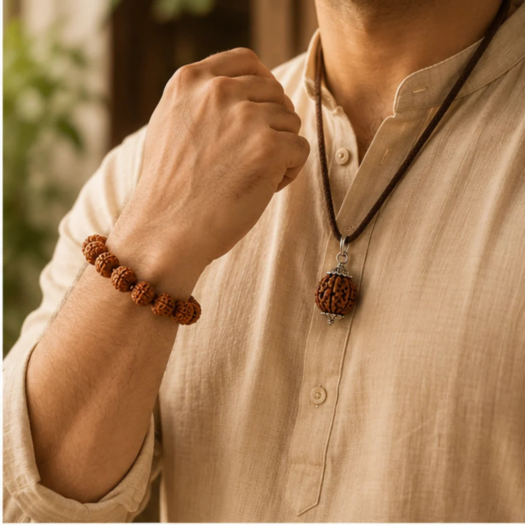 5 Mukhi Rudraksha Combo Pack for Peace, Protection & Spiritual Growth
