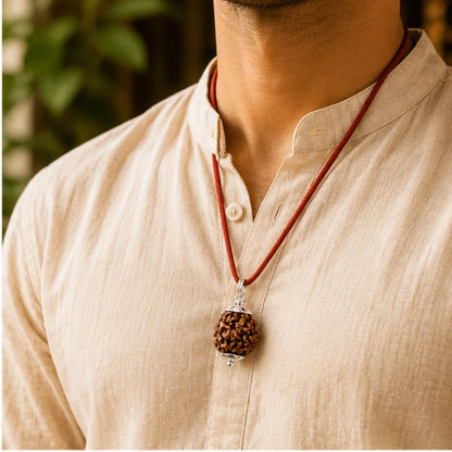 5 Mukhi Rudraksha Pendant Nepal Origin