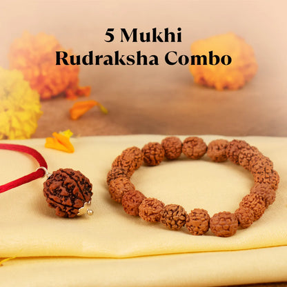 5 MUKHI RUDRAKSHA COMBO PACK