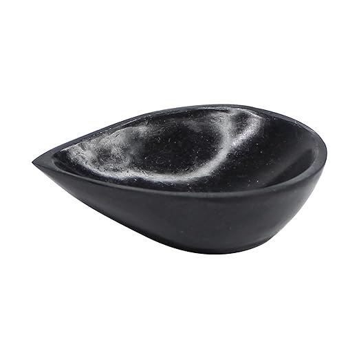 Natural Black Laborite Stone Diya