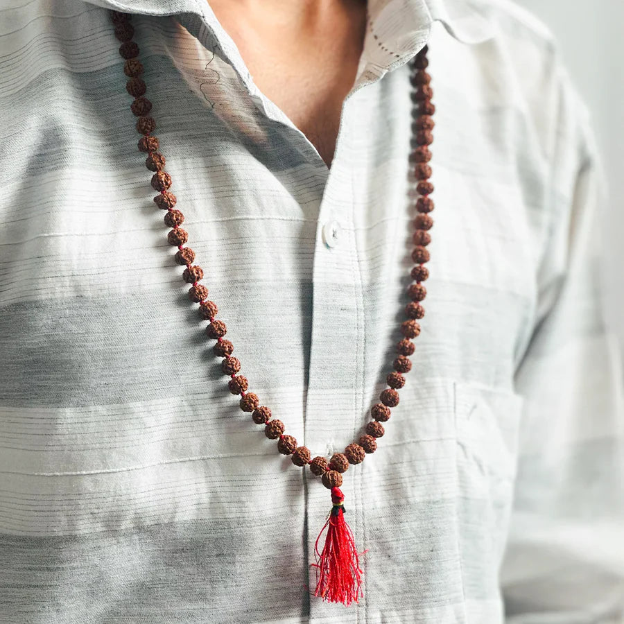 5 Mukhi Rudraksha Mala - 7 MM , 108+1 beads