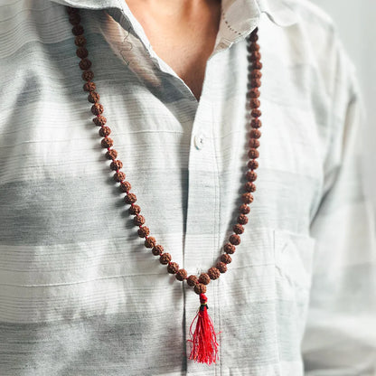 5 Mukhi Rudraksha Mala - 7 MM , 108+1 beads
