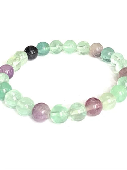 Natural Multi - Flourite Bracelet (8mm) || Gem Bhagya