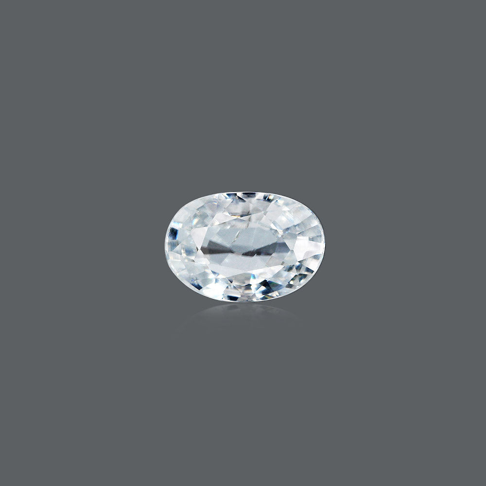 NATURAL WHITE ZIRCON - 6.00 CARATE