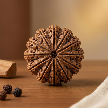 Buy 12 Mukhi Nepali Rudraksha for courage, spiritual growth and success.