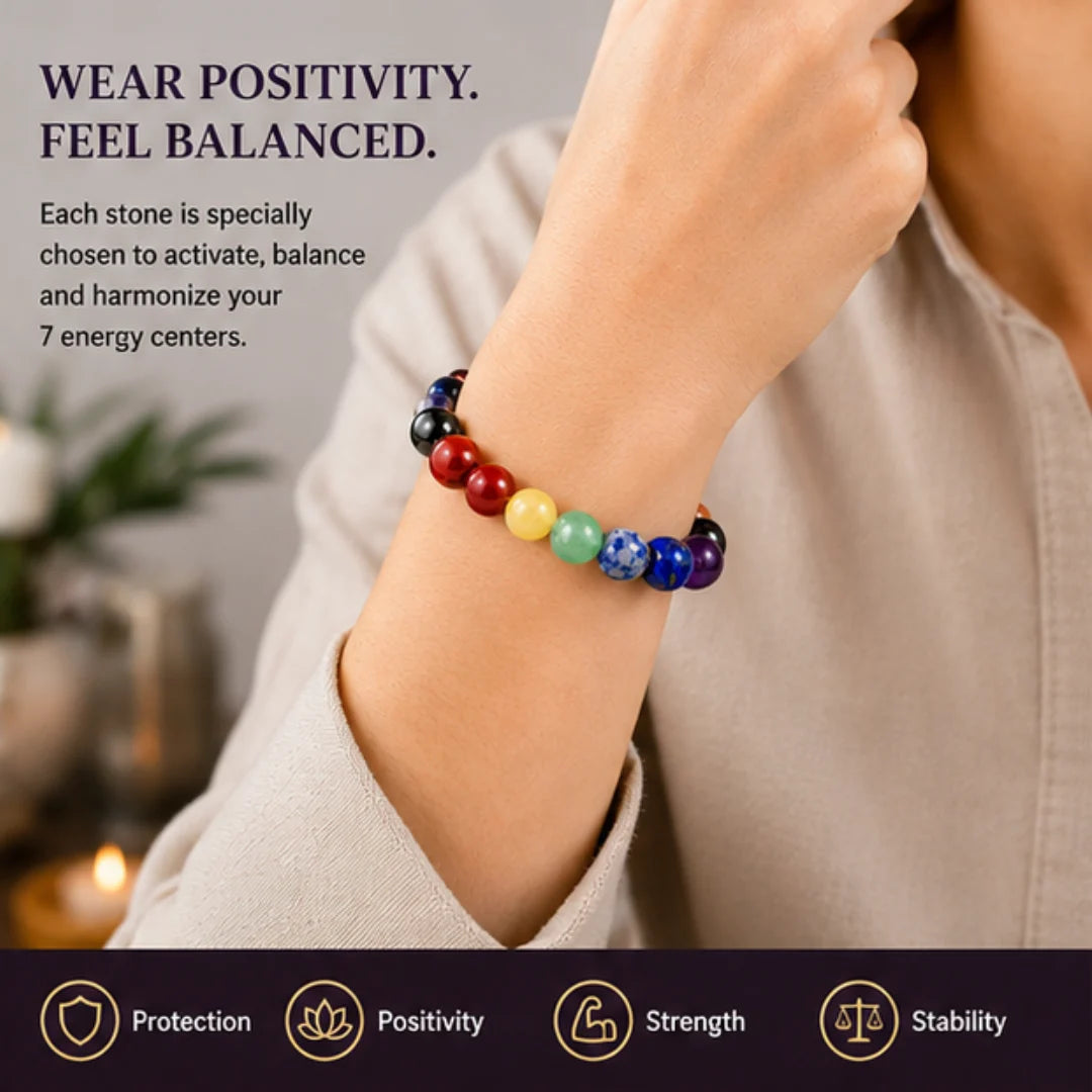 7 Chakra Bracelet for Energy Healing & Balance