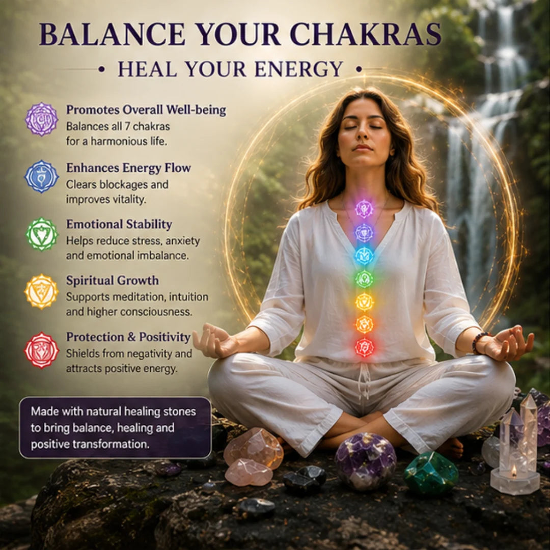 7 Chakra Bracelet for Energy Healing & Balance