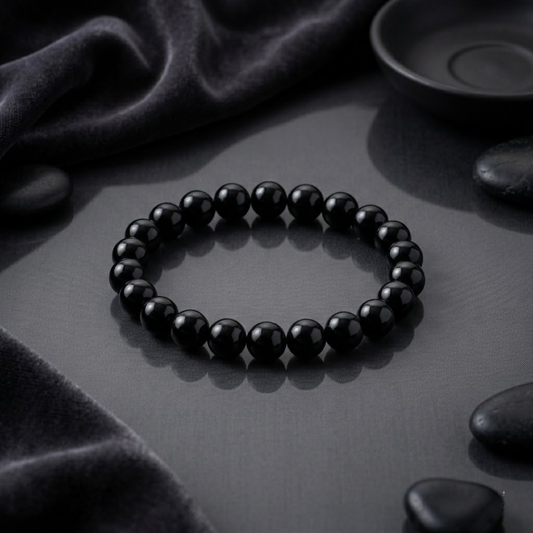 Natural Black Obsidian Bracelet (8mm) for Protection