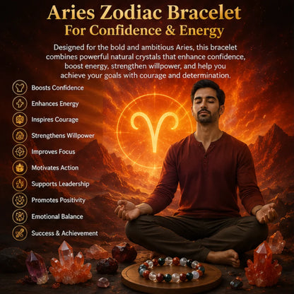 Aries Zodiac Bracelet for Confidence & Energy