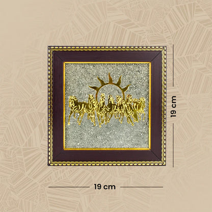 Pyrite Seven Horses Frame || Gem bhagya