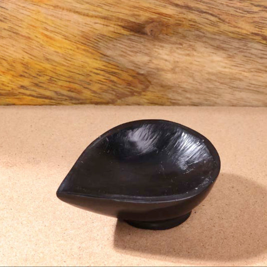 Natural Black Laborite Stone Diya