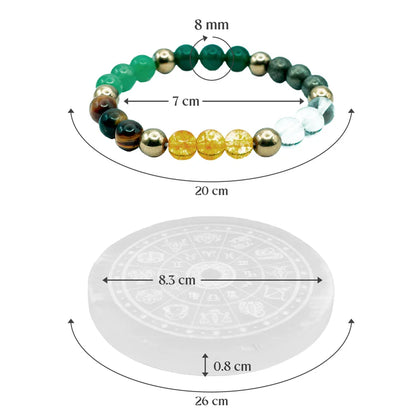 Dhan Yog Bracelet with Selenite Plate