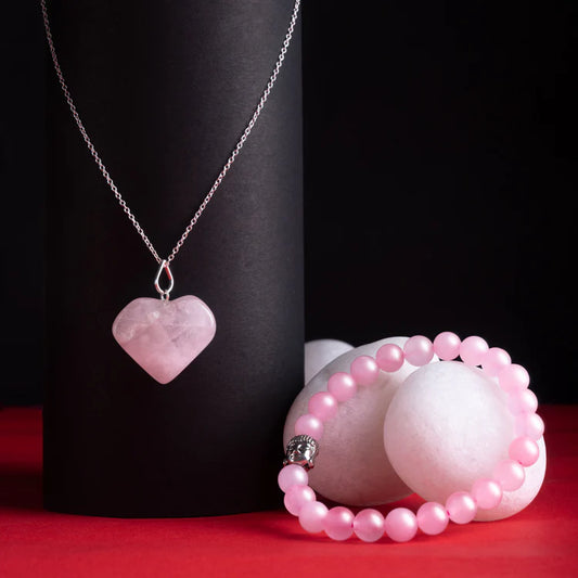 Love Relationship Combo - Rose Pendant & Bracelet