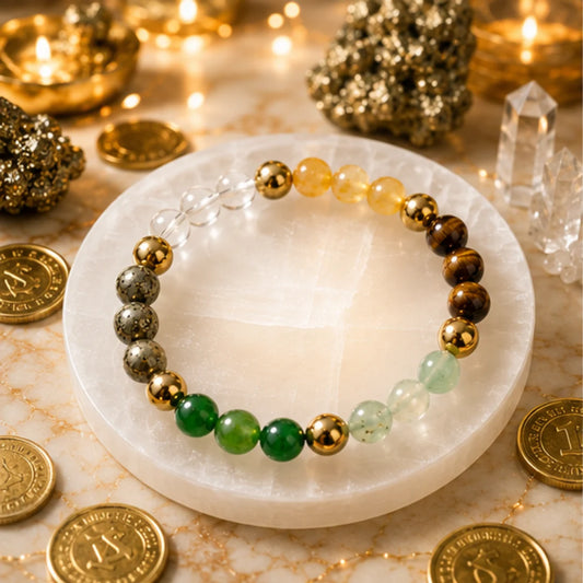 Dhan Yog Money Attraction Bracelet for Wealth & Prosperity with Selenite Plate