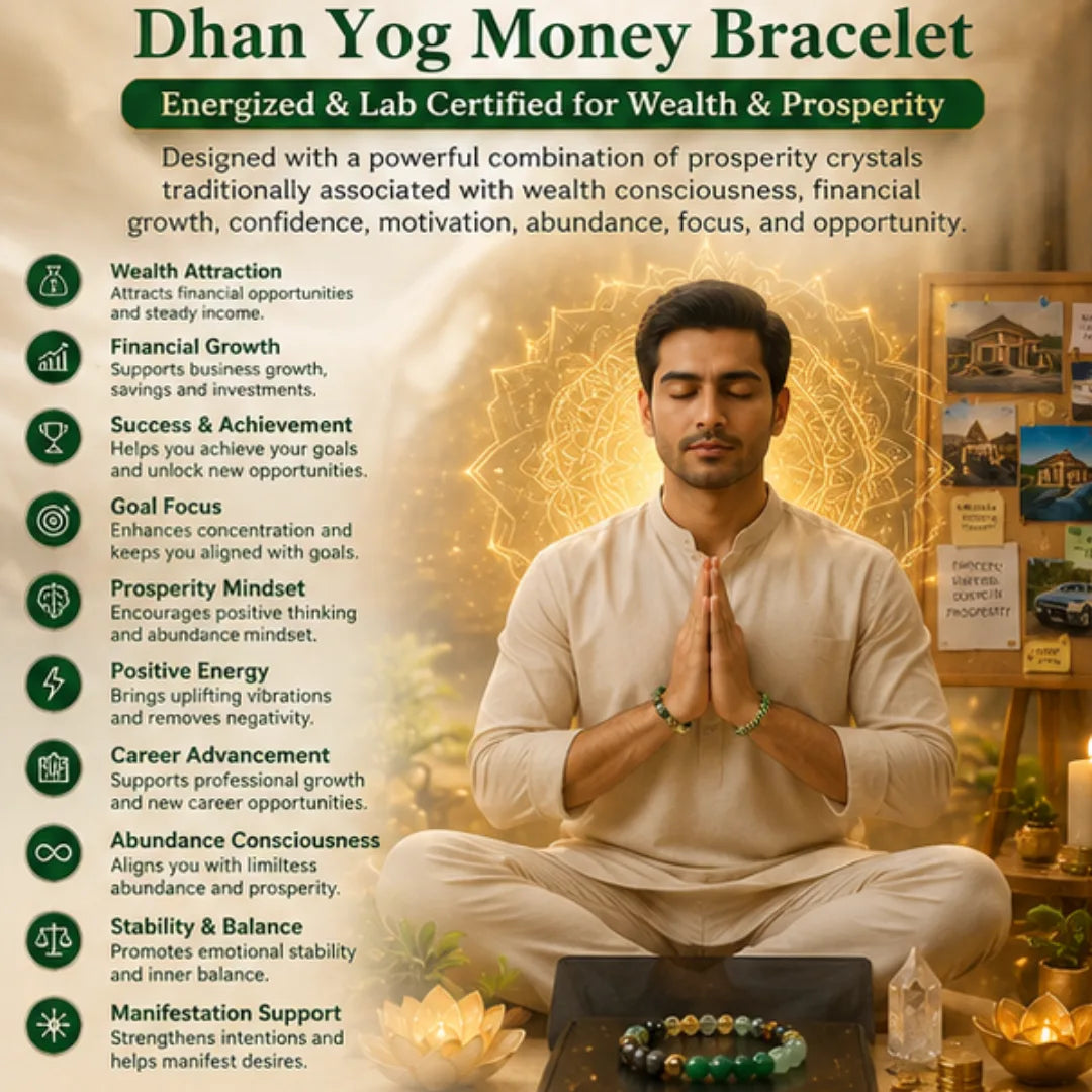 Energized & Lab Certified Dhan Yog Money Bracelet for Wealth & Prosperity