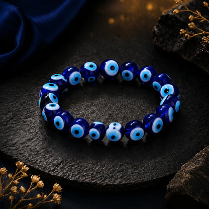 Evil Eye Bracelet (8mm) for Protection from Nazar & Negative Energy