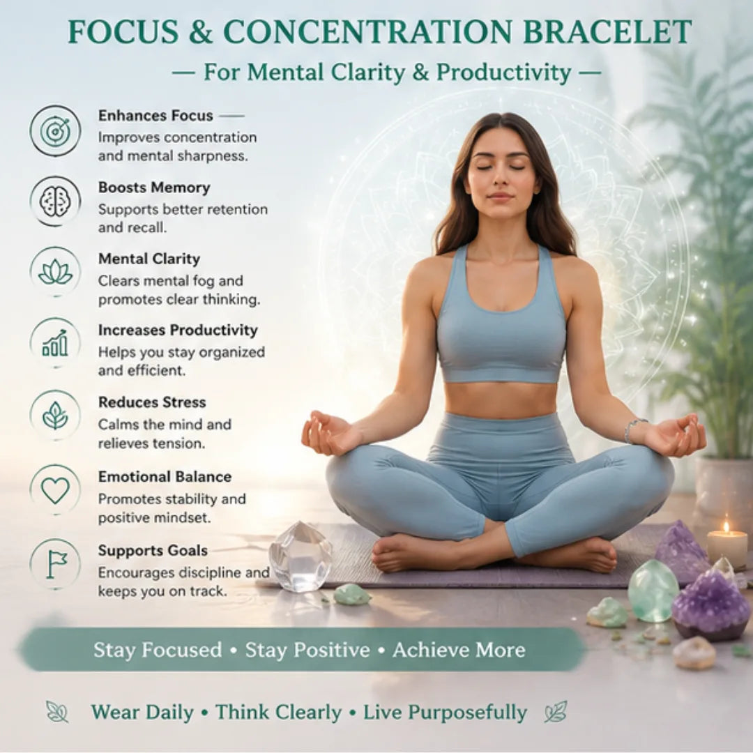 Focus & Concentration Bracelet for Mental Clarity & Productivity