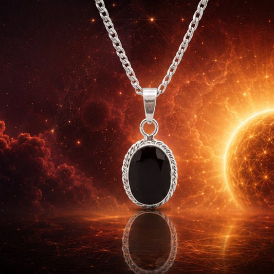 Natural Garnet Pendant for Rahu & Sun