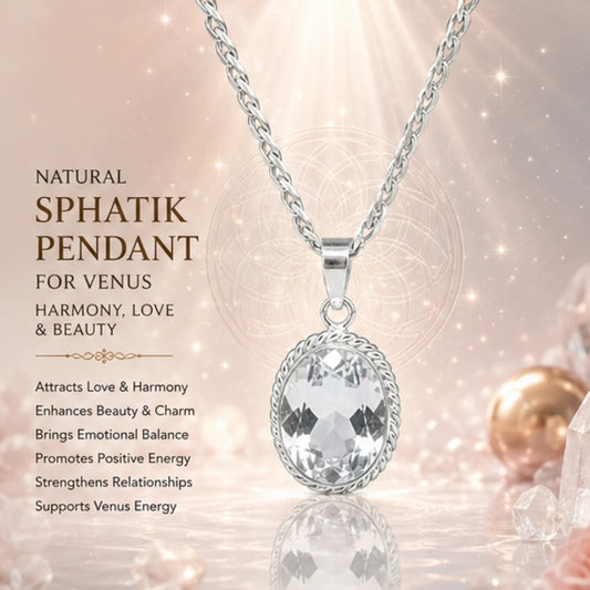 Natural Sphatik (Quartz) Pendant for Venus