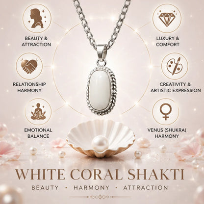 Natural White Coral Pendant for Venus