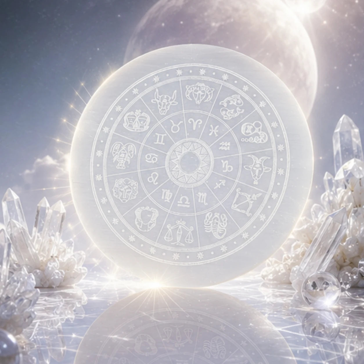 Natural Selenite Plate 3 Inch for Energy Cleansing & Healing with Crystal charging Plate
