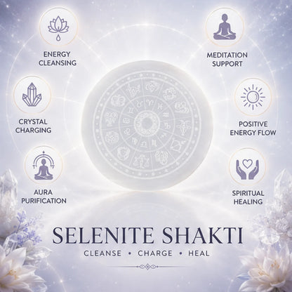 Natural Selenite Plate 3 Inch for Energy Cleansing & Healing with Crystal charging Plate