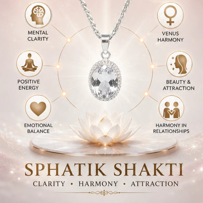 Natural Sphatik (Quartz) Pendant for Venus