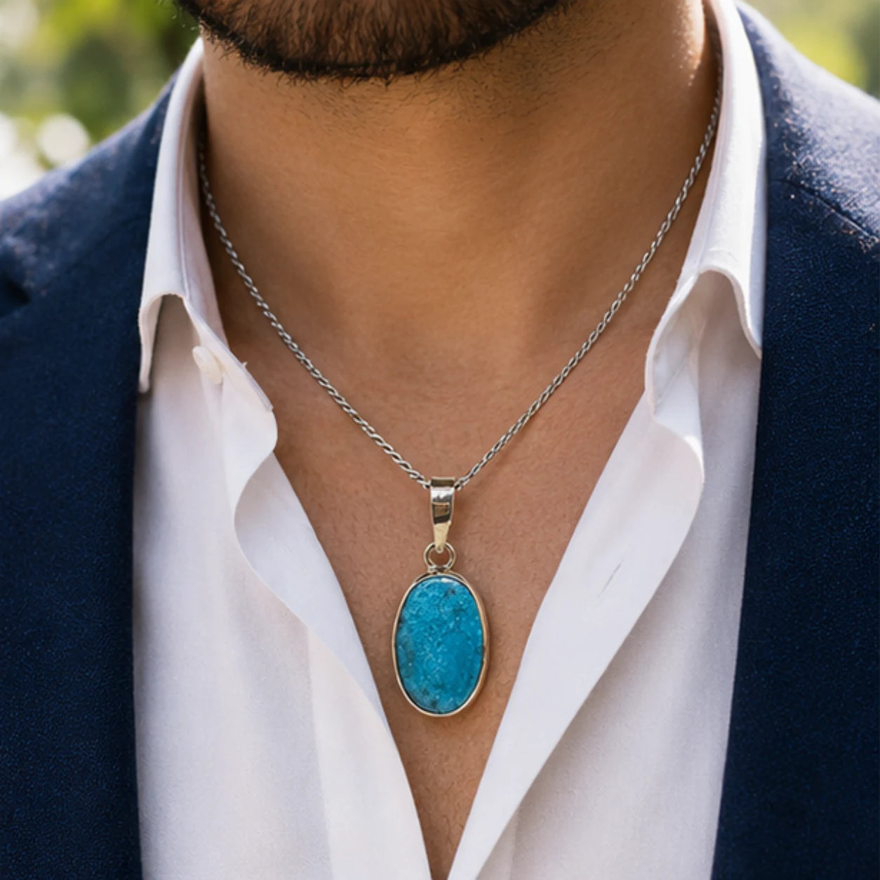 Natural Firoza (Turquoise) Pendant 9.50 Carat