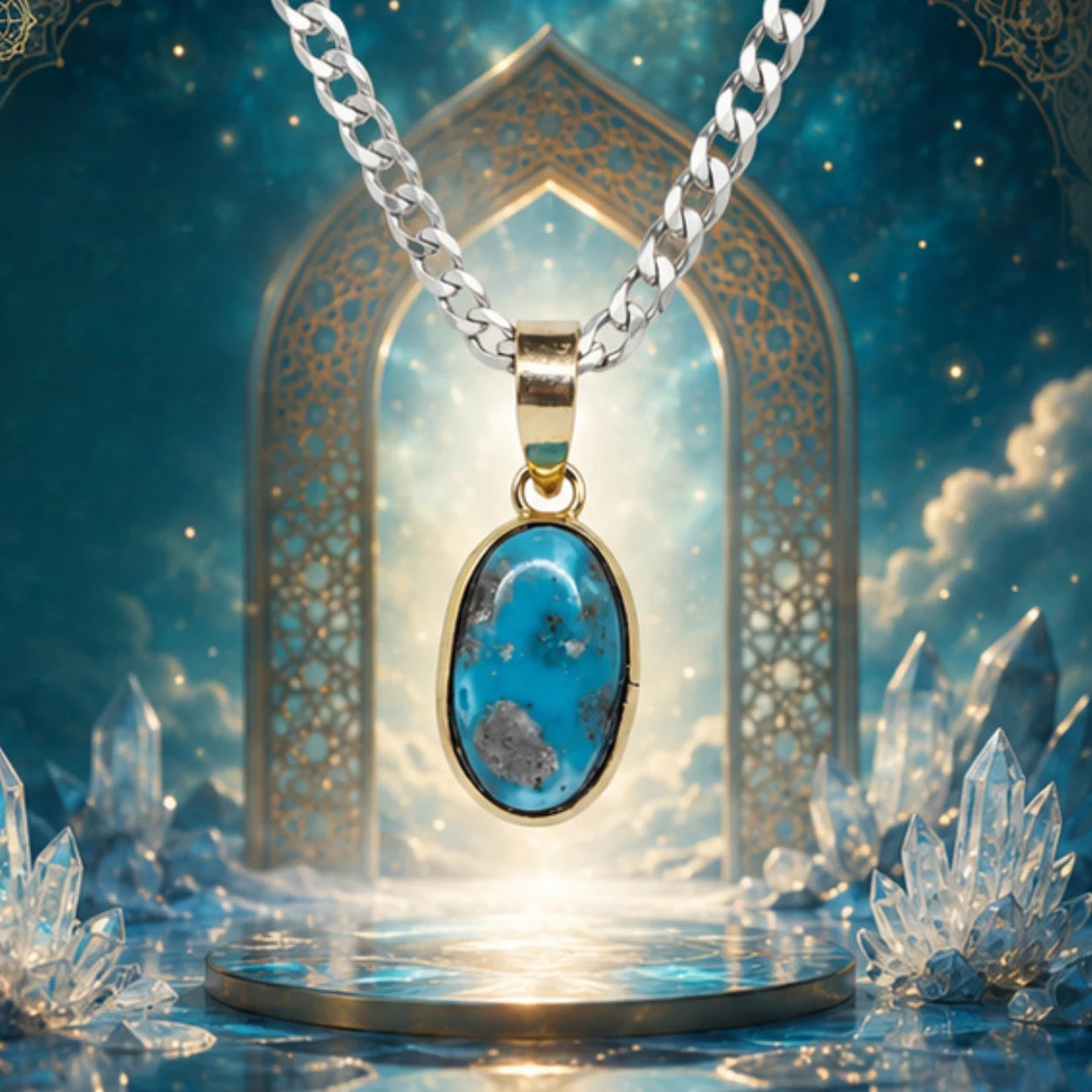 Natural Firoza (Turquoise) Pendant 8.25 Carat