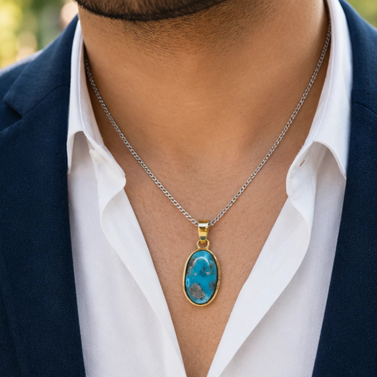 Natural Firoza (Turquoise) Pendant 8.25 Carat