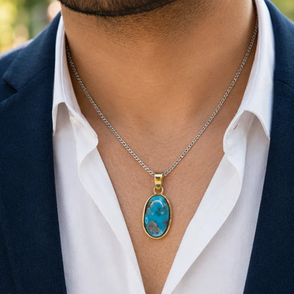 Natural Firoza (Turquoise) Pendant 8.25 Carat