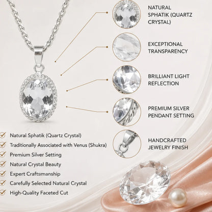Natural Sphatik (Quartz) Pendant for Venus
