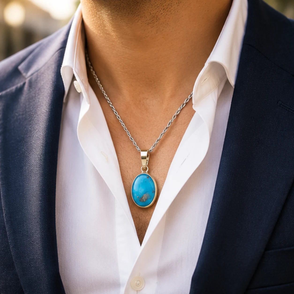 Natural Firoza (Turquoise) Pendant 6.65 Carat