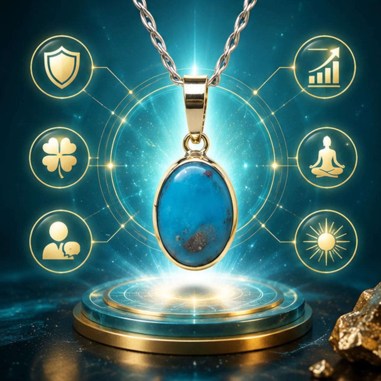 Natural Firoza (Turquoise) Pendant 6.65 Carat